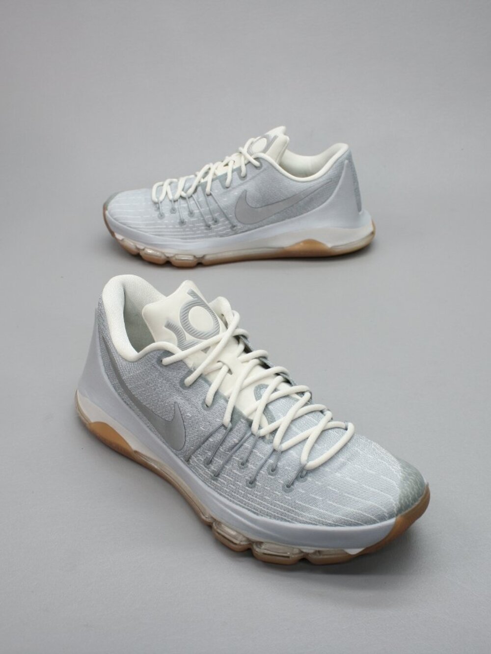 Nike Men's 10 Zoom Air KD VIII Easter Wolf Grey Gray Shoes Sneakers - 749375-002